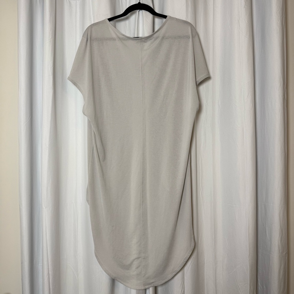 Lucy Mesh Open Cardigan Gray Lightweight Athleisure Layer L XL - Picture 4 of 9